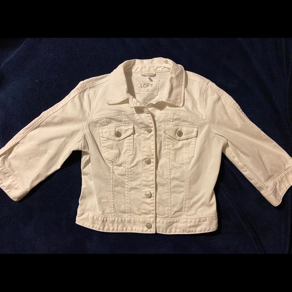 loft white denim jacket